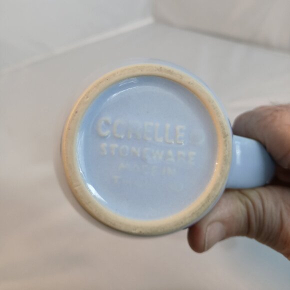 Set of 2 Corning Corelle Light Blue Coffee Mugs – Vintage Stoneware Cups - Picture 4 of 4